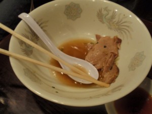 残したチャーシュー