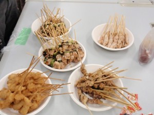 串かつ、串やき